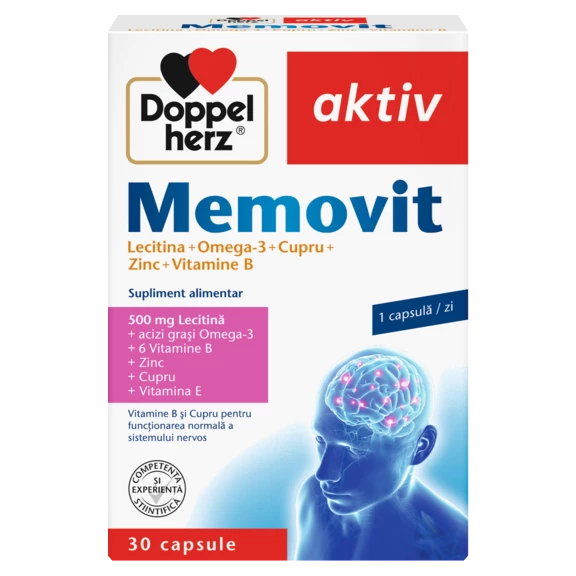 Illustration of the product packaging Doppelherz aktiv Memovit front view